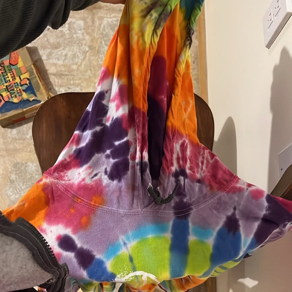 Tie-dye long sleeve thin hooded shirt with Mickey Mouse on front - Picture 2 of 4